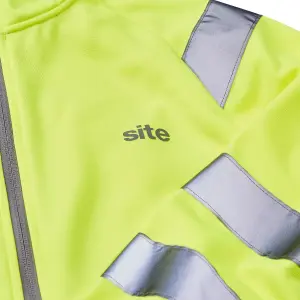 Site Bamburgh Yellow 50" Zip fly Hi-vis hoodie, XL