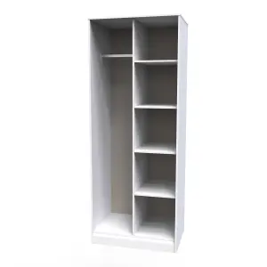 Toledo Open Wardrobe in White Matt (Ready Assembled)