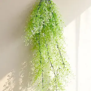 Artificial Golden Willow Hanging Flowers Simulation Plant Decoration