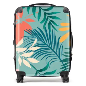 Abstract Bright Colorful Tropical Leaves Suitcase - Large