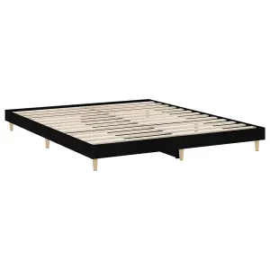 Berkfield Bed Frame Black 200x200 cm Engineered Wood