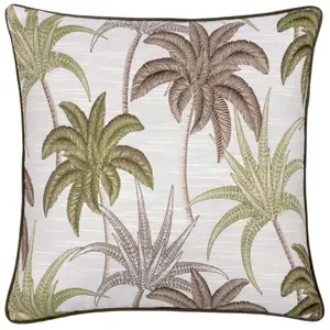 Alfanette Floral Square Throw Pillow Cover Green