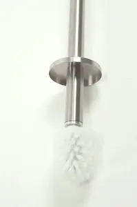 Long Handle Toilet Brush Holder Stainless Steel High Quality Replaceable Head 3cm thick