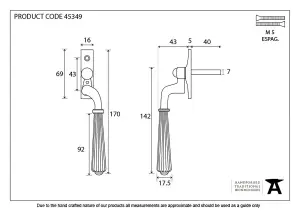 From The Anvil Aged Brass Hinton Espag - RH