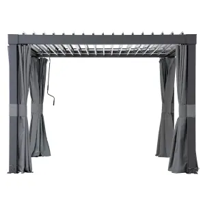 SUNJOY Replacement Curtain for Louvered Pergola 3x3m