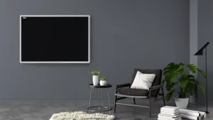 ALLboards Chalkboard black magnetic surface aluminium frame 200x100 cm