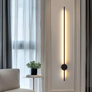 LED Wall Light Long Wall Sconce Lighting Fixtures Black 60 cm