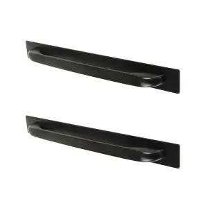 GoodHome Condio Matt Black Kitchen cabinets Bow Pull Handle (L)22.5cm (D)25mm, Pack of 2