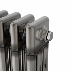 Right Radiators 1500x292 mm Vertical Traditional 3 Column Cast Iron Style Radiator Raw Metal