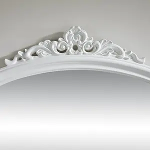 Overmantle Mirror Richmond Arched Shape with Antique White Frame- H 91cm x W 122cmx D 5cm for Hang Anywhere Inside of the Home