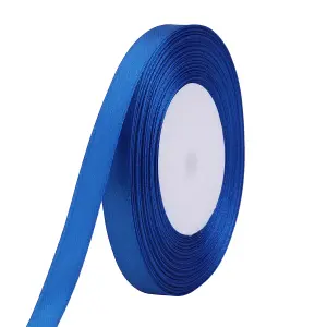 10mm Royal Blue Double Sided Satin Polyester Ribbon Roll, 25 metres