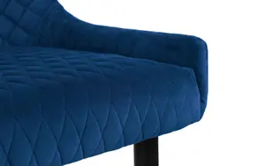 Avery LUXE Blue Velvet Dining Chair x2 Velvet Fabric Priced per Pair