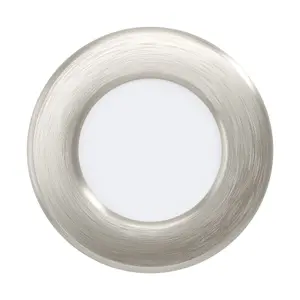 Wall / Ceiling Flush Downlight Satin Nickel Steel 2.7W Built in LED