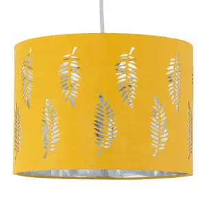 First Choice Lighting Set of 2 Fern Ochre Cut Out 30cm Pendant Lightshades