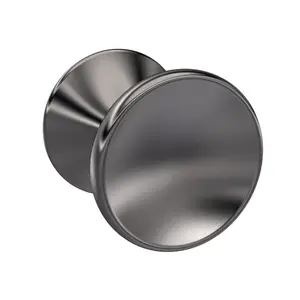 Indented Round Knob - Brushed Pewter