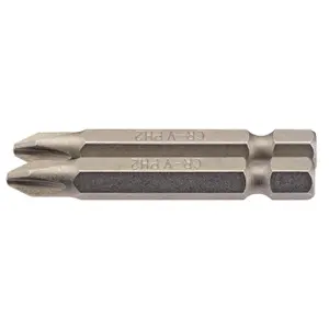 Draper No.2 1/4" Hex. Cross Slot Insert Bit 50mm Long x 2 64237