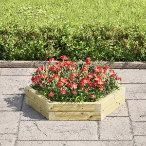 OutdoorGardens Stackable Wooden Hex Planter - 800mm