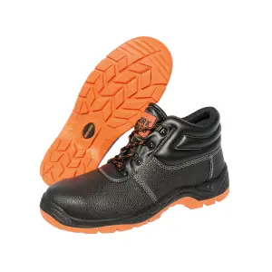 WORK-GUARD by Result Mens Defence Leather Safety Boots Black/Orange (6 UK)