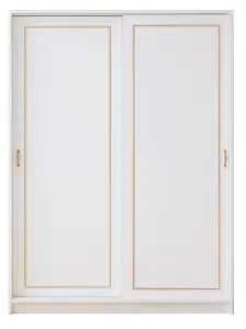 MARIE Gold White Sliding Door Wardrobe