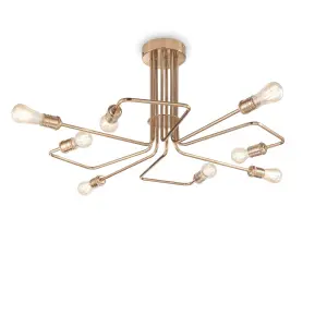 Luminosa Triumph 8 Light Multi Arm Ceiling Light Antique Brass