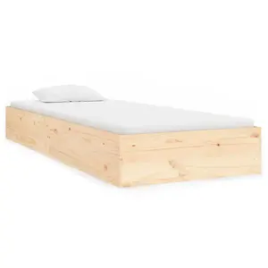 Berkfield Bed Frame Solid Wood 90x190 cm Single