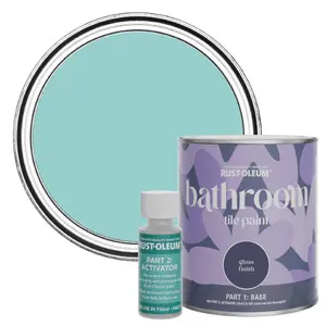 Rust-Oleum Teal Gloss Bathroom Tile Paint 750ml