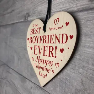 BEST BOYFRIEND Gift For Valentines Wood Heart Gift For Boyfriend Gift For Men