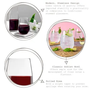 LAV - Gaia Stemless Red Wine Glasses - 590ml - Pack of 6