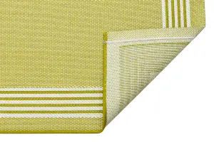 Bordered Green Modern Easy To Clean Dining Room Rug-160cm X 230cm