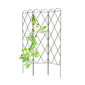 Primrose Rustic 3 Panel Expandable Pea Trellis & Plant Support in Rust 162cm