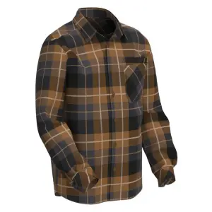 Mascot Customized Checked Flannel Shirt (Nut Brown Checked)  (X Large)