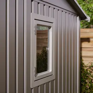 Rowlinson Brentvale 10x8 Premium Apex Metal Shed with Foundation Kit & Assembly