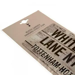 Tottenham Hotspur FC Rustic Plaque White/Black (One Size)