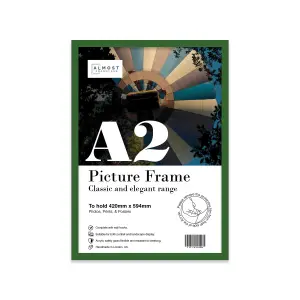 A2 Green Picture Frame Fits A2 (42 x 59.4cm - 16.5 x 23.4in) Poster, Photo, Artwork, or Print.