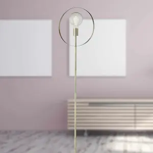 First Choice Lighting Hailey Brushed Gold Floor Lamp