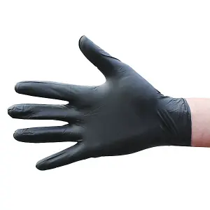 Touchflex Powder Free Black Nitrile Gloves - 10 Boxes of 100 - S