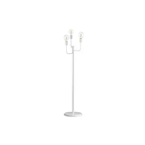 Luminosa Mantis 3 Light Multi Arm Floor Lamp, White