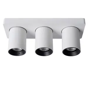 Lucide Nigel Modern Ceiling Spotlight - LED Dim to warm - GU10 - 3x5W 2200K/3000K - White