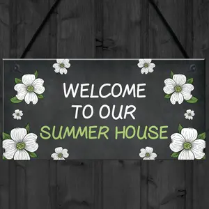 Red Ocean The Summer House Garden Sign Novelty Garden Shed Home Decor Gift For Garden