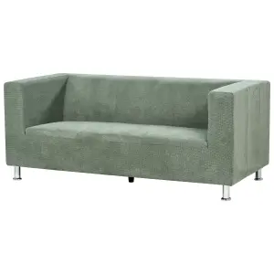 3 Seater Fabric Sofa Green FLORO