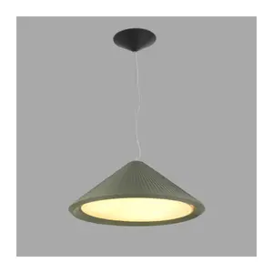 Luminosa Hue 3 Light Small Dome Ceiling Pendant Olive green, E27