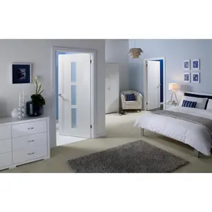 Sierra Blanco Glazed Prefinished White Internal Door 198.1 cm H x 76.2 cm W x 3.5 cm D