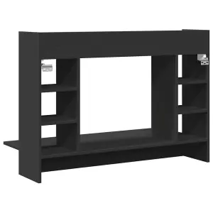 Berkfield Wall-Mounted Desk Black 105x48x75 cm Engineered Wood