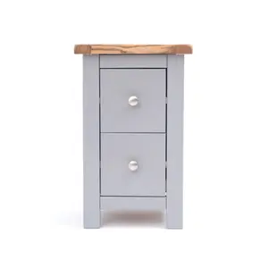 Gerry 2 Drawer Bedside Table Grey