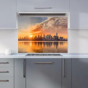 New York At Sunrise Kitchen Splashback