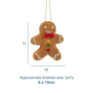 N/FELTING G/BREAD MAN - Needle Felting Kit: Christmas: Gingerbread Man - Trimits