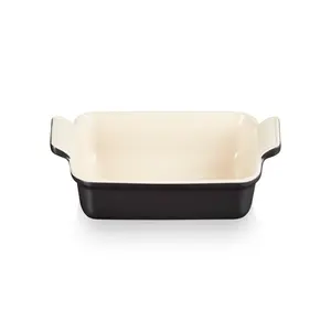 Le Creuset Stoneware Heritage Rectangular Dish Satin Black / 19cm