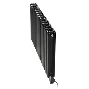 Smart WiFi Aluminium Electric Radiator. Low Energy consumption, High performance. 1000Watt. Black. Size: 1000.500mm