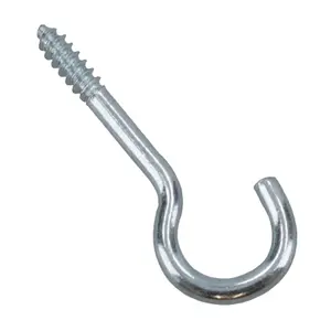 Screw Hook Fasteners Hangers Zinc Coated Finish 10mm Dia 35mm length 75pc