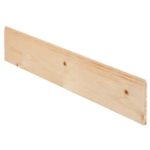 Single Spruce Tongue & groove Cladding (L)2.4m (W)95mm (T)7.5mm, Pack of 10